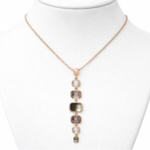 Ombré Black Effect Stone Necklace (NWOT)